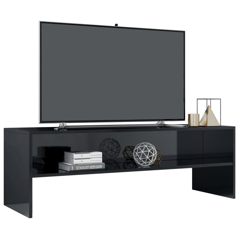 TV Cabinet High Gloss Black 120x40x40 cm Engineered Wood Payday Deals