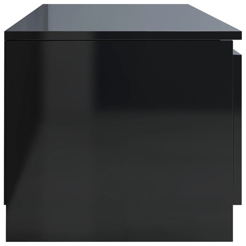 TV Cabinet High Gloss Black 140x40x35.5 cm Engineered Wood Payday Deals