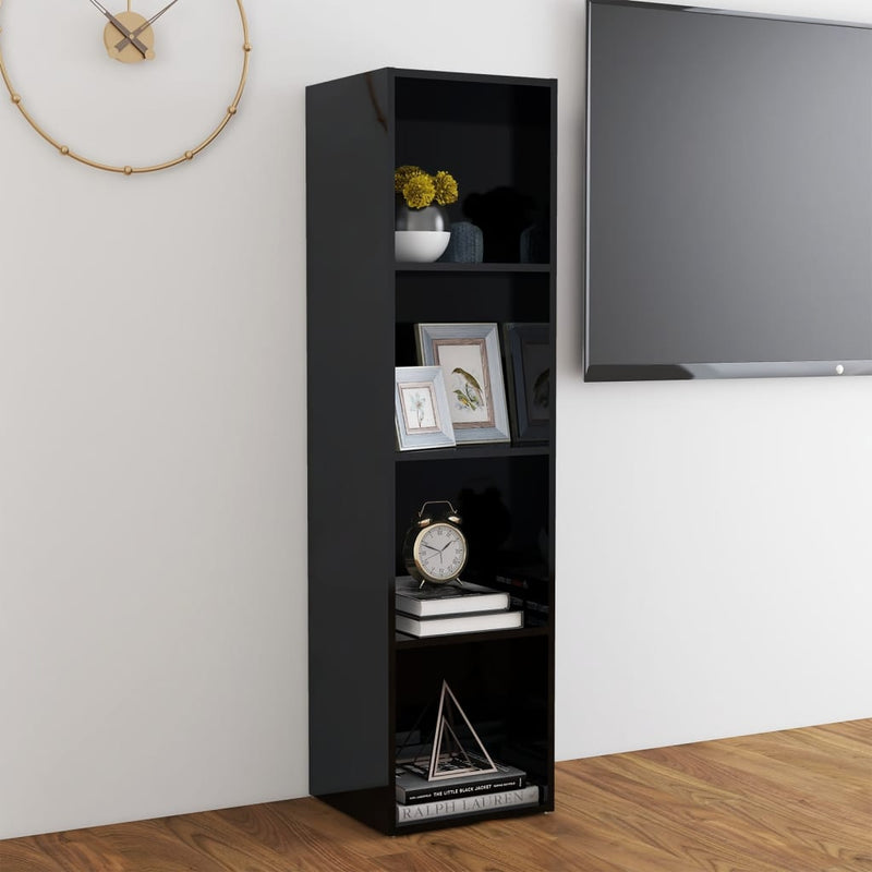 TV Cabinet High Gloss Black 142.5x35x36.5 cm Engineered Wood Payday Deals