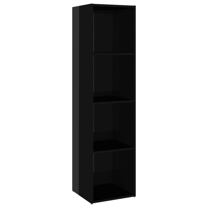 TV Cabinet High Gloss Black 142.5x35x36.5 cm Engineered Wood Payday Deals