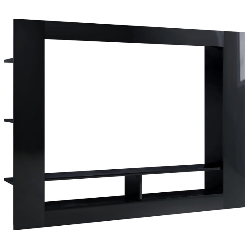 TV Cabinet High Gloss Black 59.8"x8.7"x44.5" Engineered Wood Payday Deals