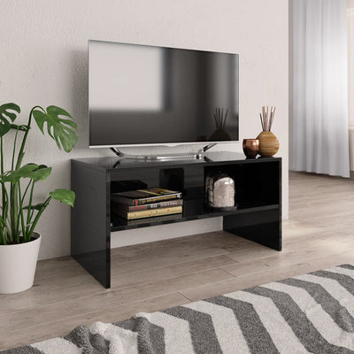 TV Cabinet High Gloss Black 80x40x40 cm Engineered Wood