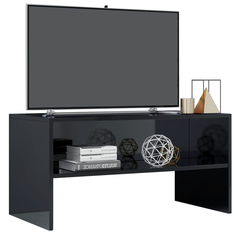 TV Cabinet High Gloss Black 80x40x40 cm Engineered Wood Payday Deals