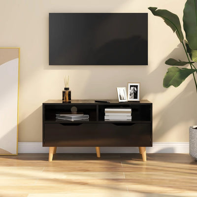 TV Cabinet High Gloss Black 90x40x48.5 cm Engineered Wood