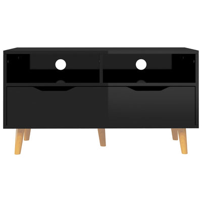 TV Cabinet High Gloss Black 90x40x48.5 cm Engineered Wood Payday Deals