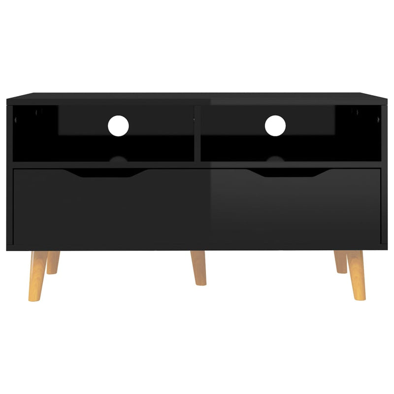 TV Cabinet High Gloss Black 90x40x48.5 cm Engineered Wood Payday Deals