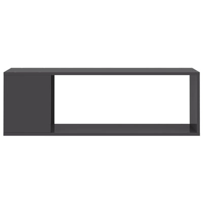 TV Cabinet High Gloss Grey 100x24x32 cm Chipboard Payday Deals
