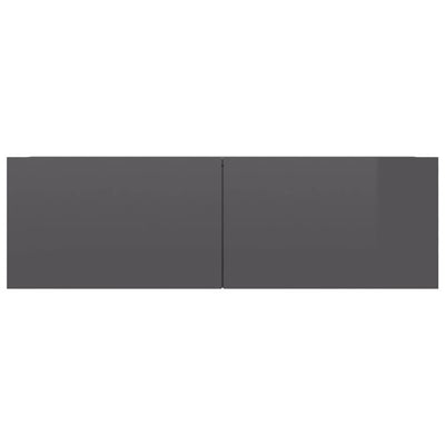 TV Cabinet High Gloss Grey 100x30x30 cm Engineered Wood Payday Deals