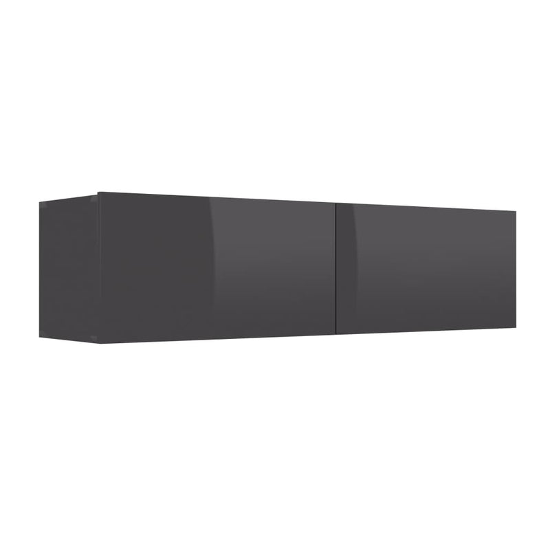 TV Cabinet High Gloss Grey 120x30x30 cm Engineered Wood Payday Deals