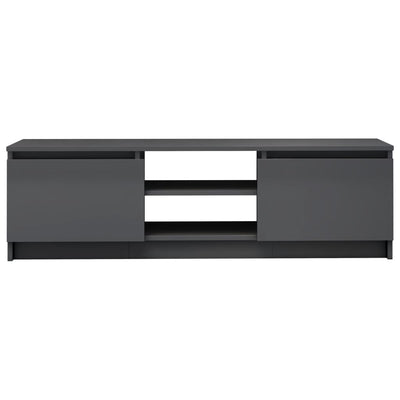 TV Cabinet High Gloss Grey 120x30x35.5 cm Engineered Wood Payday Deals