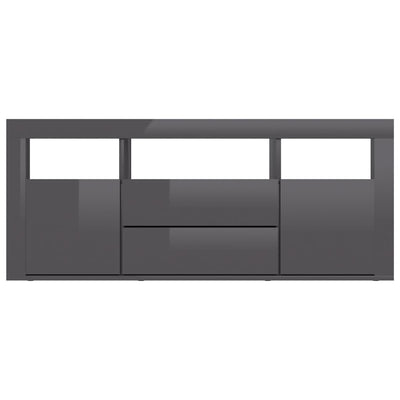 TV Cabinet High Gloss Grey 120x30x50 cm Engineered Wood Payday Deals