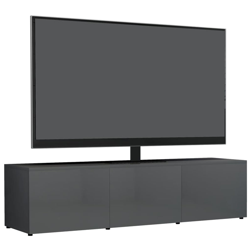 TV Cabinet High Gloss Grey 120x34x30 cm Engineered Wood Payday Deals