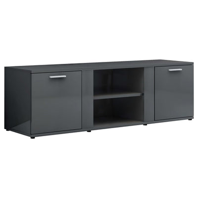 TV Cabinet High Gloss Grey 120x34x37 cm Engineered Wood Payday Deals