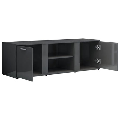 TV Cabinet High Gloss Grey 120x34x37 cm Engineered Wood Payday Deals