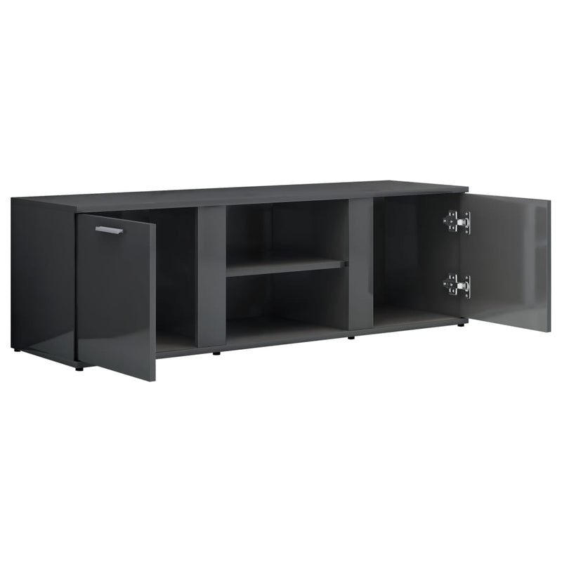 TV Cabinet High Gloss Grey 120x34x37 cm Engineered Wood Payday Deals