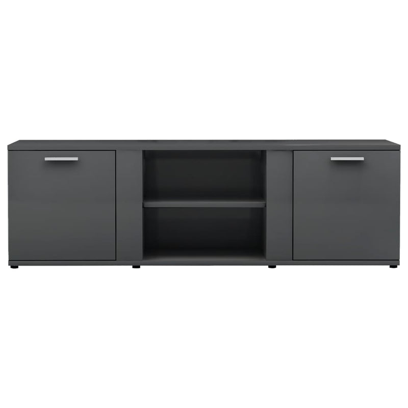 TV Cabinet High Gloss Grey 120x34x37 cm Engineered Wood Payday Deals