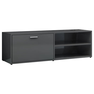 TV Cabinet High Gloss Grey 120x34x37 cm Engineered Wood Payday Deals