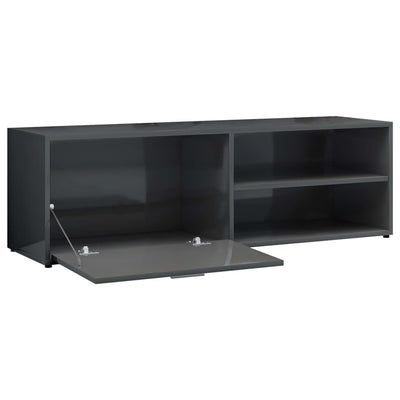 TV Cabinet High Gloss Grey 120x34x37 cm Engineered Wood Payday Deals