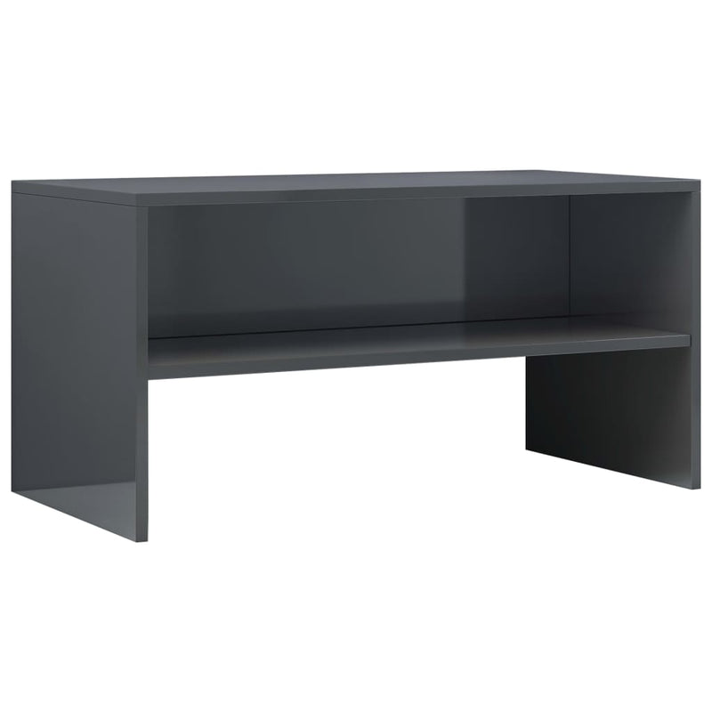 TV Cabinet High Gloss Grey 80x40x40 cm Engineered Wood Payday Deals