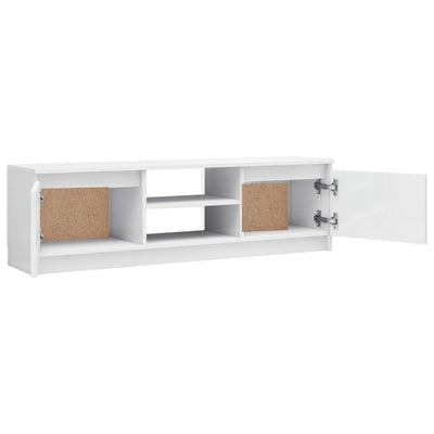 TV Cabinet High Gloss White 120x30x35.5 cm Engineered Wood Payday Deals