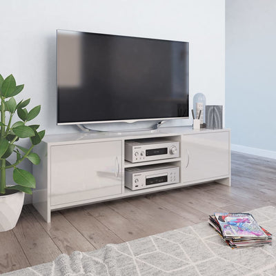 TV Cabinet High Gloss White 120x30x37.5 cm Engineered Wood