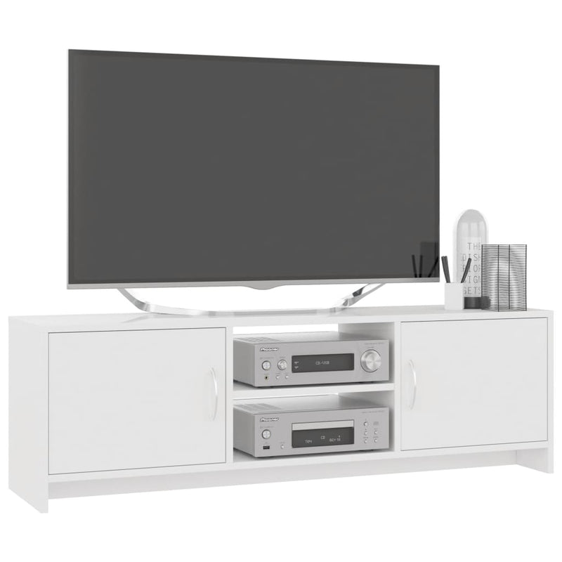 TV Cabinet High Gloss White 120x30x37.5 cm Engineered Wood Payday Deals