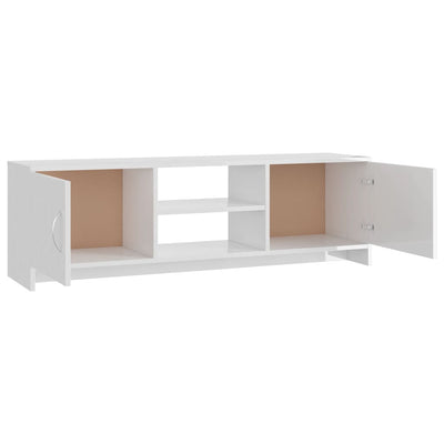 TV Cabinet High Gloss White 120x30x37.5 cm Engineered Wood Payday Deals