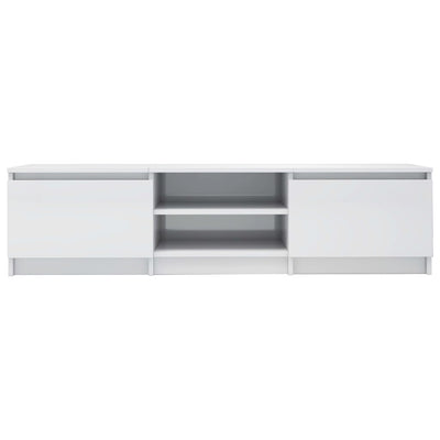 TV Cabinet High Gloss White 140x40x35.5 cm Engineered Wood Payday Deals