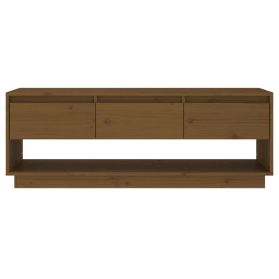 TV Cabinet Honey Brown 110.5x34x40 cm Solid Wood Pine Payday Deals