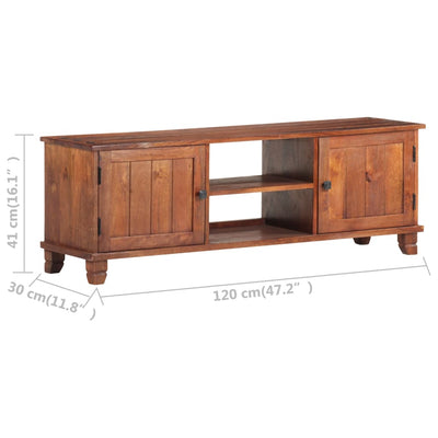 TV Cabinet Honey Brown 120x30x41 cm Solid Acacia Wood Payday Deals