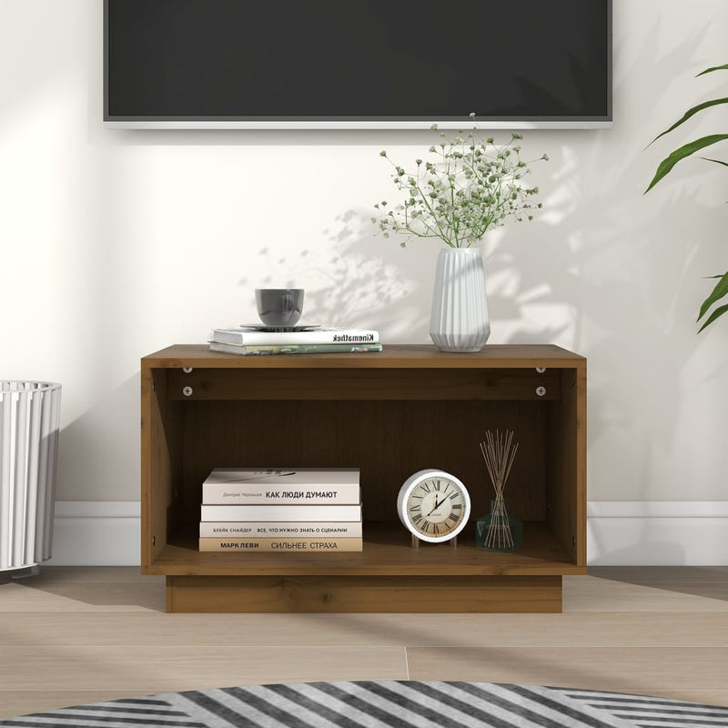 TV Cabinet Honey Brown 60x35x35 cm Solid Wood Pine Payday Deals