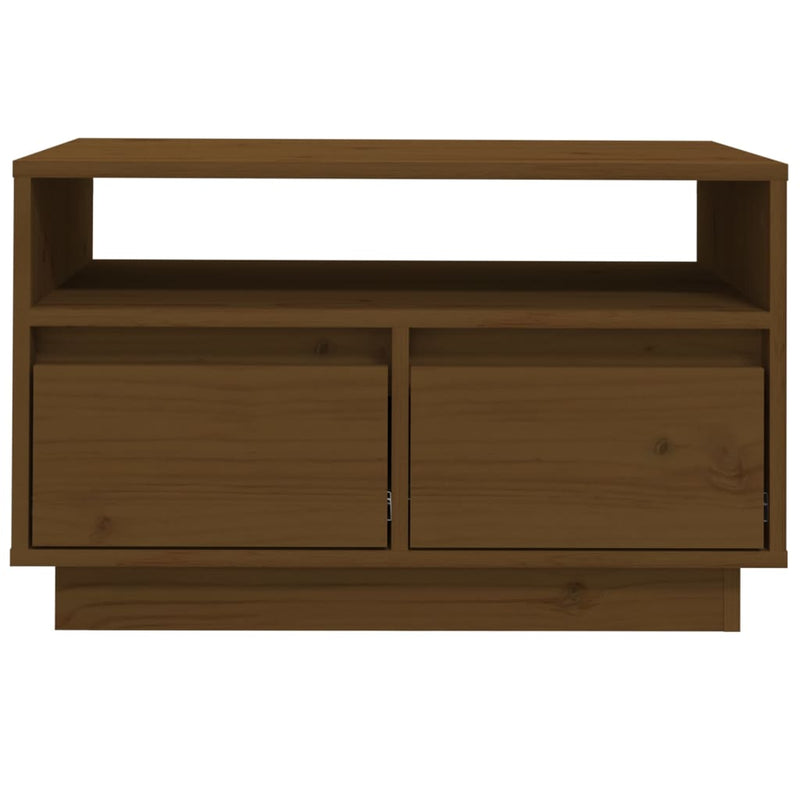 TV Cabinet Honey Brown 60x35x37 cm Solid Wood Pine Payday Deals