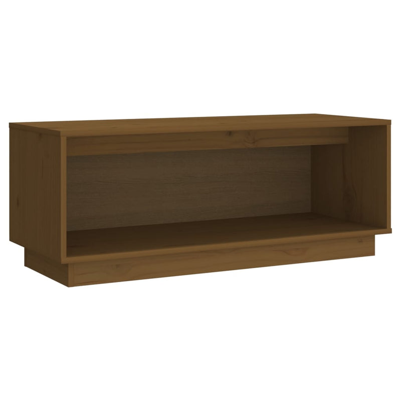 TV Cabinet Honey Brown 90x35x35 cm Solid Wood Pine Payday Deals