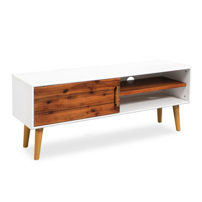 TV Cabinet Solid Acacia Wood 120x35x45 cm Payday Deals