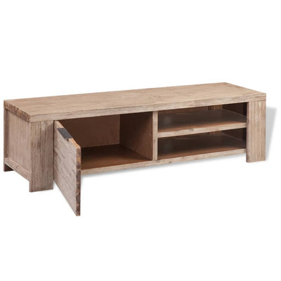 TV Cabinet Solid Brushed Acacia Wood 140x38x40 cm Payday Deals