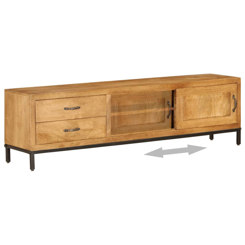 TV Cabinet Solid Mango Wood 140x30x40 cm Payday Deals