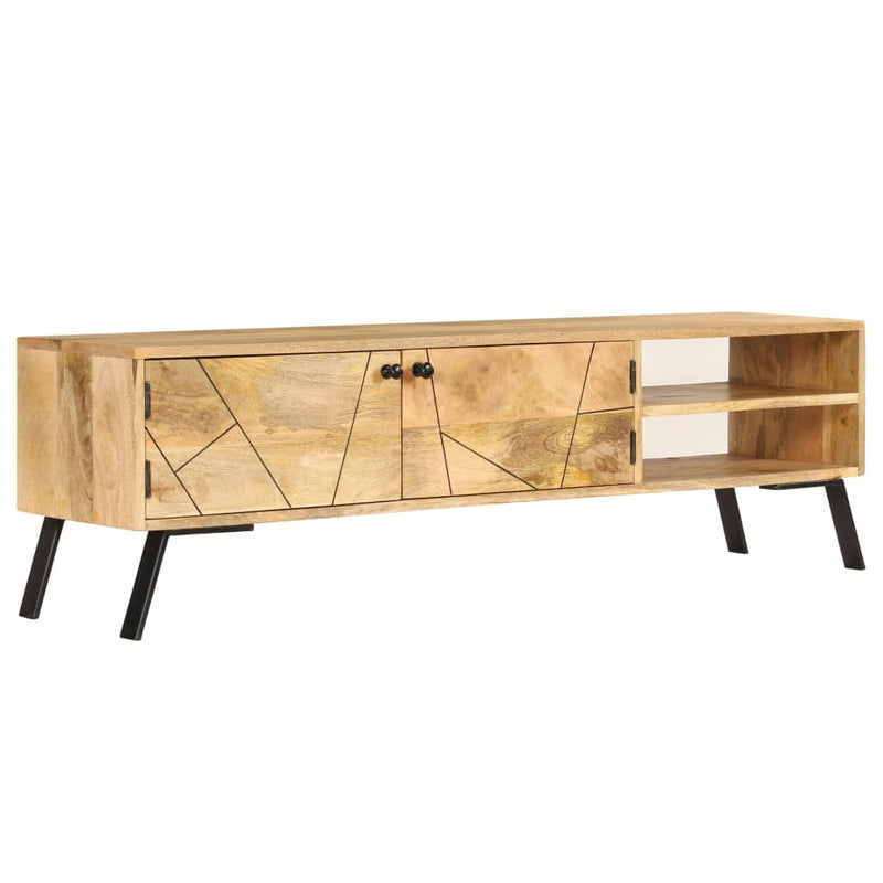 TV Cabinet Solid Mango Wood 140x30x40 cm Payday Deals
