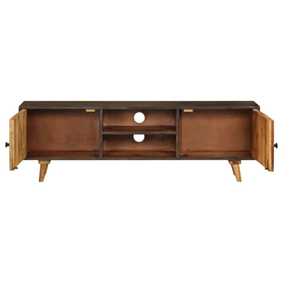 TV Cabinet Solid Mango Wood 140x30x45 cm Payday Deals