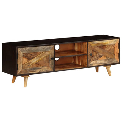 TV Cabinet Solid Mango Wood 140x30x45 cm Payday Deals