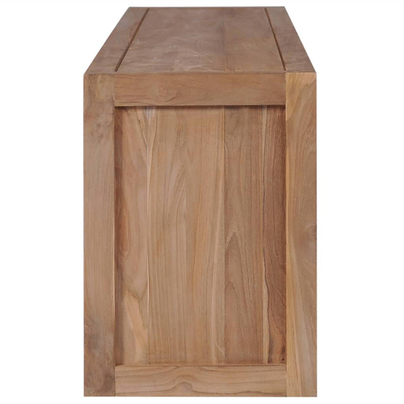 TV Cabinet Solid Teak Wood with Natural Finish 120x30x40 cm Payday Deals