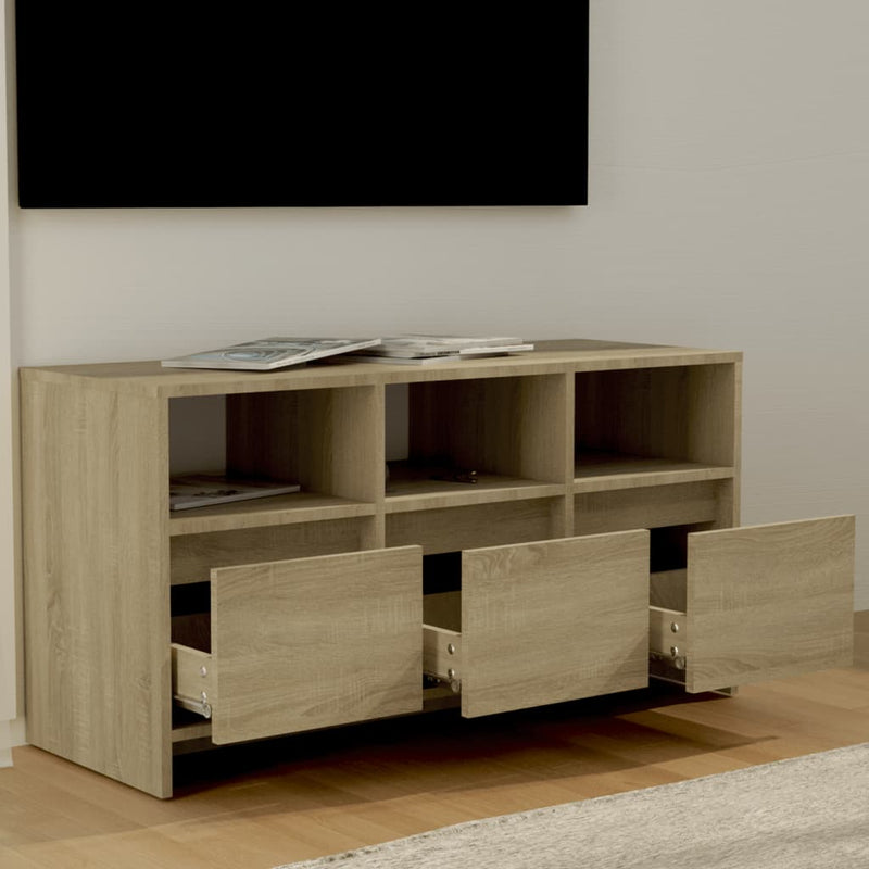 TV Cabinet Sonoma Oak 102x37.5x52.5 cm Engineered Wood Payday Deals