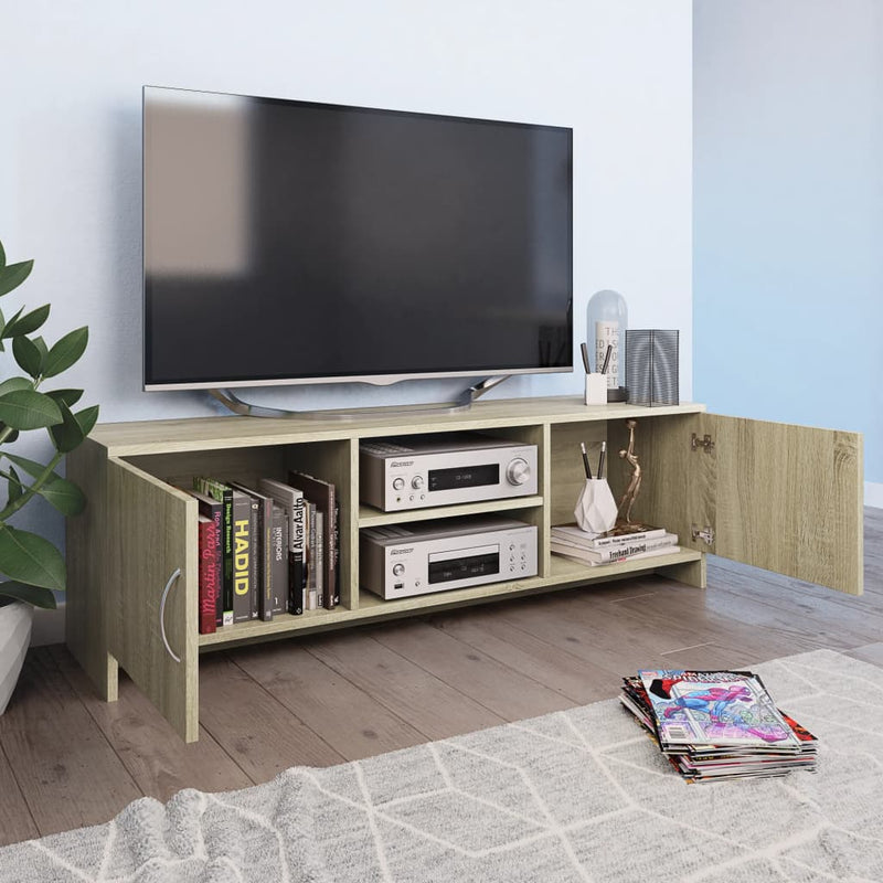 TV Cabinet Sonoma Oak 120x30x37.5 cm Engineered Wood Payday Deals