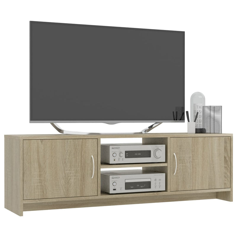 TV Cabinet Sonoma Oak 120x30x37.5 cm Engineered Wood Payday Deals