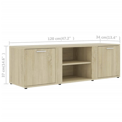 TV Cabinet Sonoma Oak 120x34x37 cm Engineered Wood Payday Deals