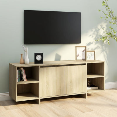 TV Cabinet Sonoma Oak 130x35x50 cm Engineered Wood Payday Deals