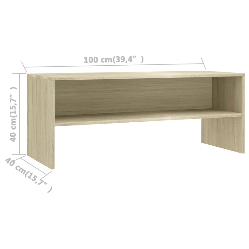 TV Cabinet Sonoma Oak 39.4"x15.7"x15.7" Engineered Wood Payday Deals