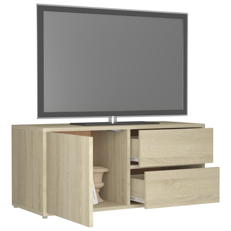 TV Cabinet Sonoma Oak 80x34x36 cm Chipboard Payday Deals