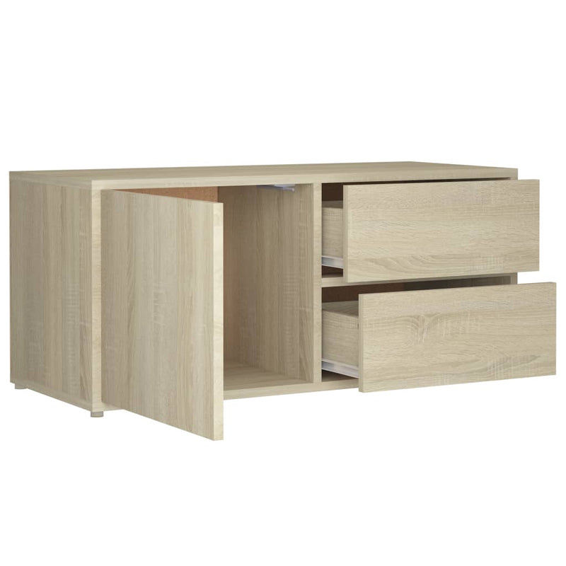 TV Cabinet Sonoma Oak 80x34x36 cm Chipboard Payday Deals