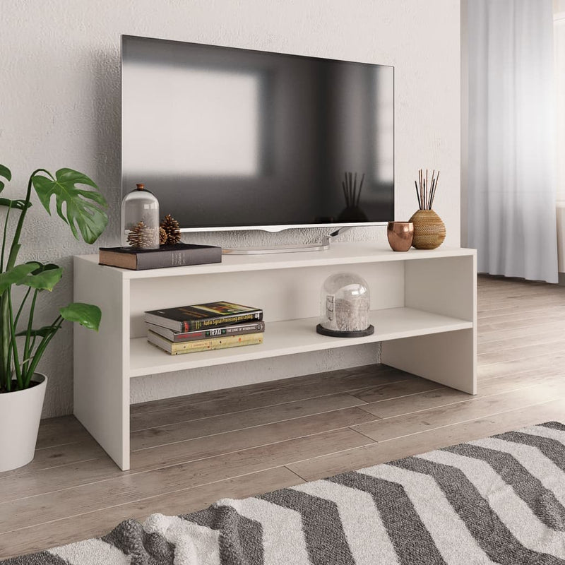 TV Cabinet White 100x40x40 cm Engineered Wood Payday Deals