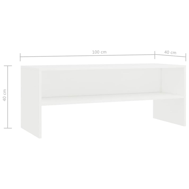 TV Cabinet White 100x40x40 cm Engineered Wood Payday Deals